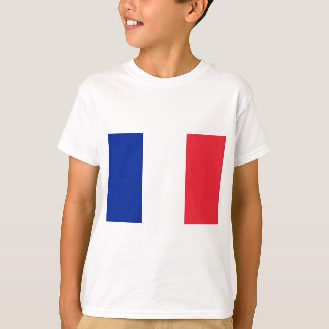 Flag of France; French Flag, Drapeau de la France T-Shirt (Front)
