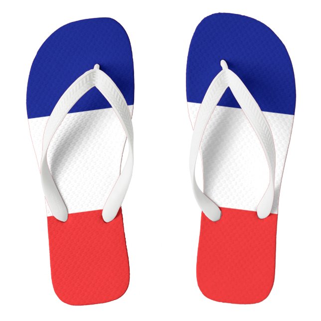 Flag of France French Tricolore Jandals (Footbed)