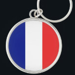 Flag of France French Tricolore Key Ring<br><div class="desc">The flag of France or Drapeau de la France is a tricolour flag featuring three vertical bands coloured blue, white, and red. It is known as the French Tricolour or simply the Tricolour or Tricolor. Early in the French Revolution, the Paris militia, which played a prominent role in the storming...</div>