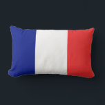 Flag of France French Tricolore Lumbar Cushion<br><div class="desc">The flag of France or Drapeau de la France is a tricolour flag featuring three vertical bands coloured blue, white, and red. It is known as the French Tricolour or simply the Tricolour or Tricolor. Early in the French Revolution, the Paris militia, which played a prominent role in the storming...</div>