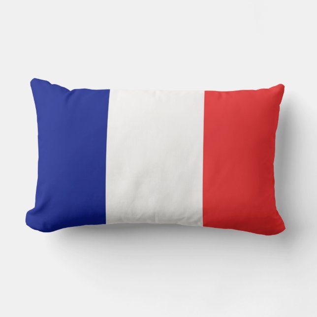 Flag of France French Tricolore Lumbar Cushion (Front)