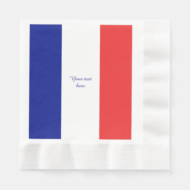 Flag of France French Tricolore Napkin (Front)