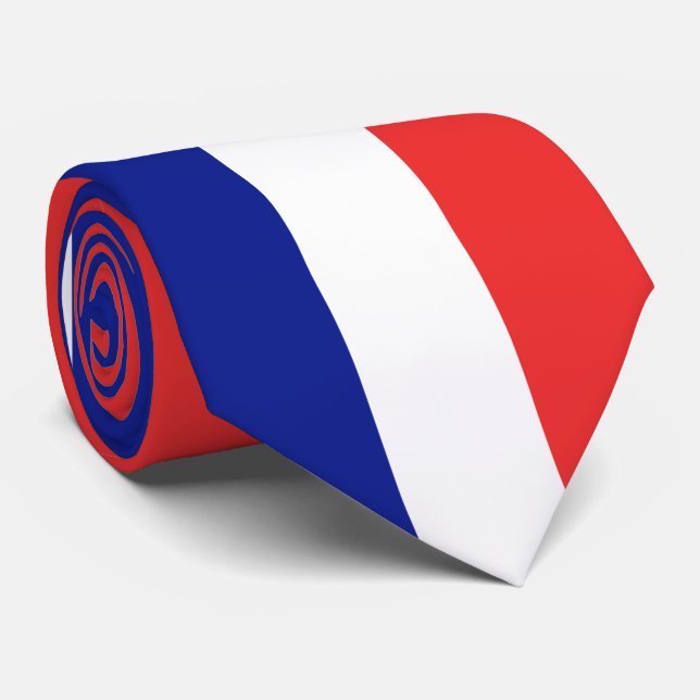 Flag of France French Tricolore Tie (Rolled)