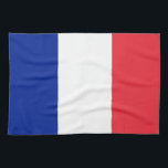 Flag of France Kitchen Towel<br><div class="desc">The national flag of France (known in French as drapeau tricolore, drapeau français, and in military parlance, les couleurs) is a tricolour featuring three vertical bands coloured royal blue (hoist side), white, and red. It is known to English speakers as the French Tricolour or simply the Tricolour. The royal government...</div>
