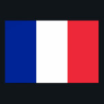 Flag of France Poster<br><div class="desc">The national flag of France (known in French as drapeau tricolore, drapeau français, and in military parlance, les couleurs) is a tricolour featuring three vertical bands coloured royal blue (hoist side), white, and red. It is known to English speakers as the French Tricolour or simply the Tricolour. The royal government...</div>