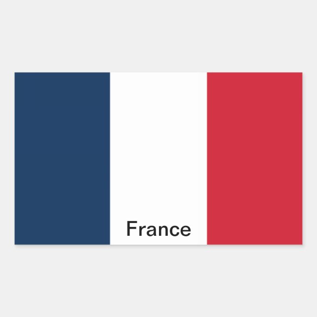 Flag of France Rectangular Sticker (Front)