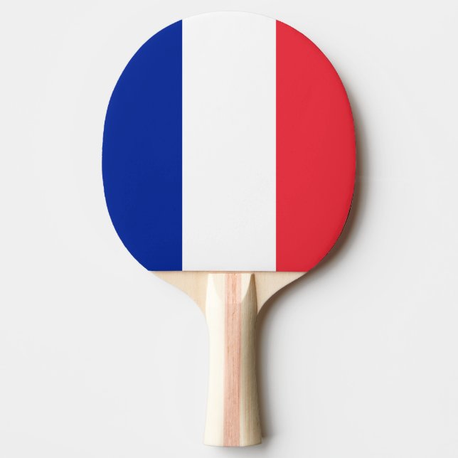 Flag of France, Tricolour National Flag Ping Pong Paddle (Front)