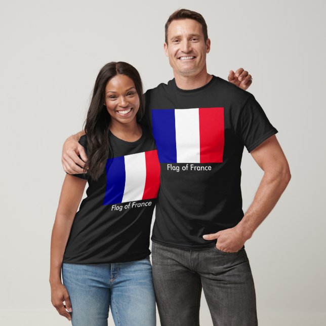 Flag of France Unisex Basic Dark T-Shirt (Unisex)