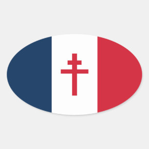Flag of Free France Oval Sticker