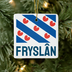 Flag of Friesland Ceramic Ornament