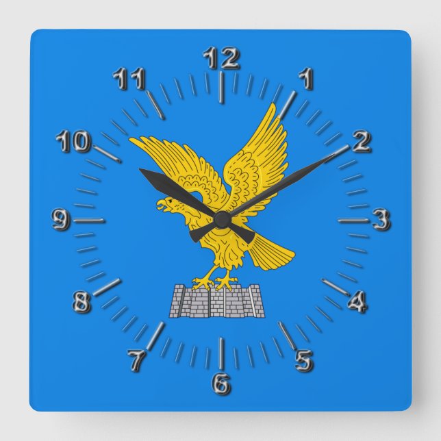 Flag of Friuli-Venezia Giulia (Italy)  Square Wall Clock (Front)