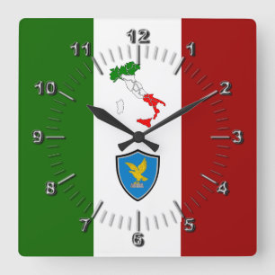 Flag of Friuli-Venezia Giulia (Italy)   Square Wall Clock