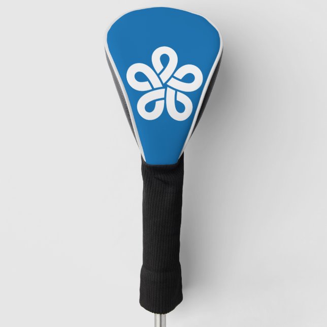Flag of Fukuoka Prefecture, Japan Golf Head Cover (Front)