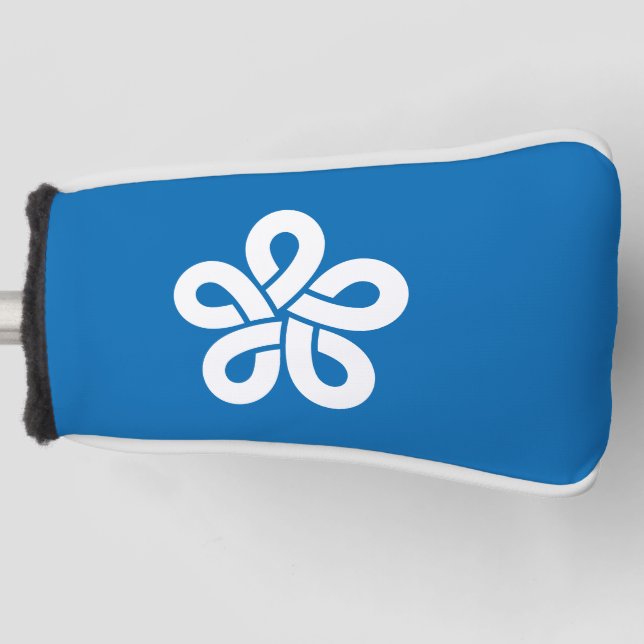 Flag of Fukuoka Prefecture, Japan Golf Head Cover (Front)