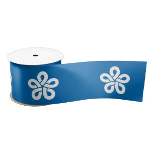 Flag of Fukuoka Prefecture, Japan Satin Ribbon