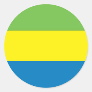 Flag of Gabon Classic Round Sticker