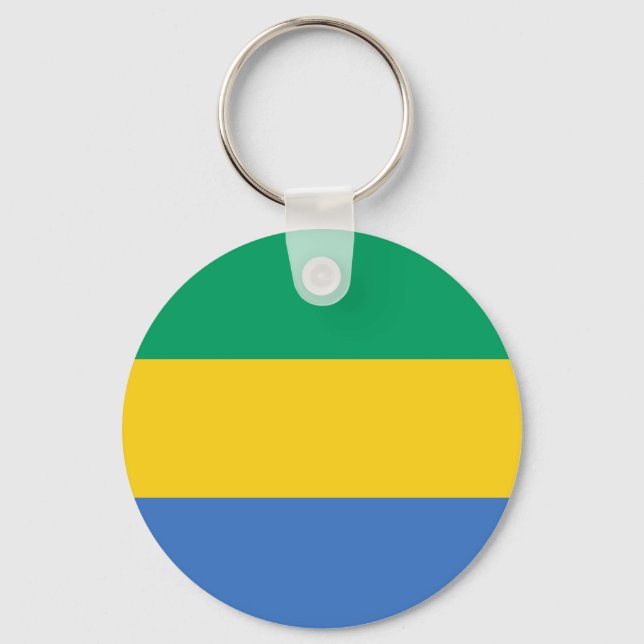 Flag of Gabon Key Ring (Front)