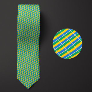 Flag of Gabon Pattern Tie
