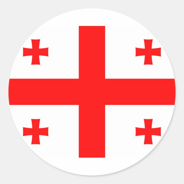 Flag of Georgia (country) Sticker (Front)