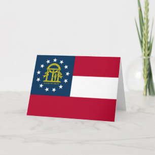 Flag of Georgia (US State) Card