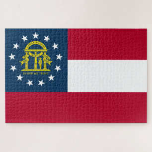 Flag of Georgia (US State) Jigsaw Puzzle