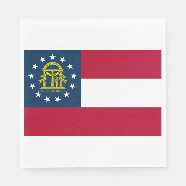 Flag of Georgia (US State) Napkin (Front)