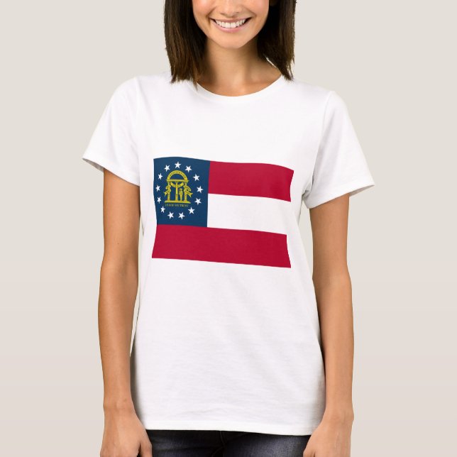 Flag of Georgia (US State) T-Shirt (Front)