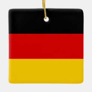 Flag of German Black Red Gold Double Sided Ceramic Ornament