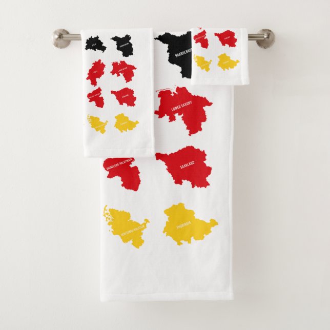 Flag of German States Bath Towel Set (Insitu)