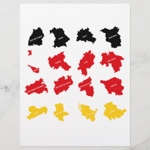 Flag of German States Custom Letterhead