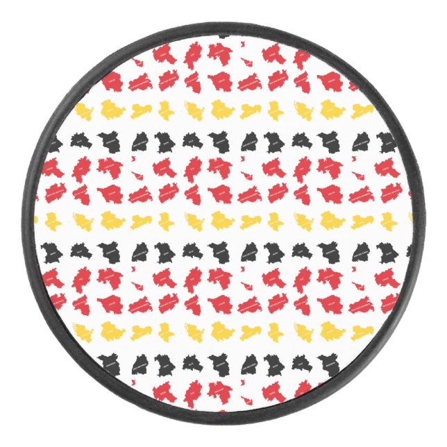 Flag of German States Hockey Puck (Front)