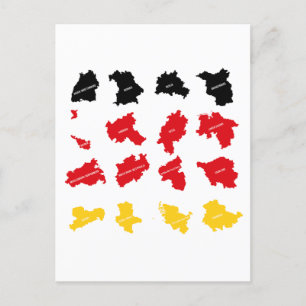 Flag of German States Holiday Postcard
