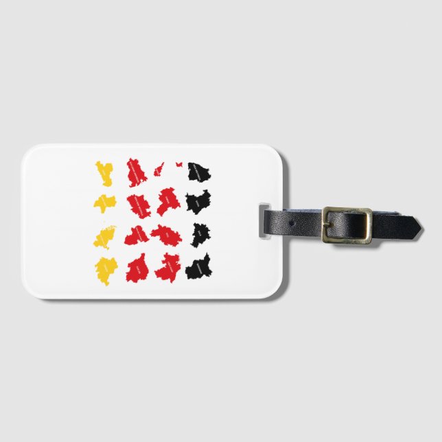 Flag of German States Luggage Tag (Front Horizontal)