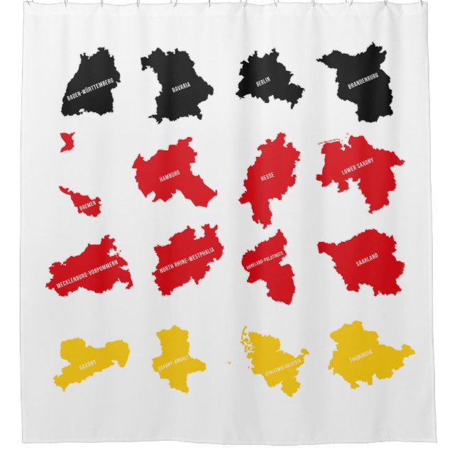 Flag of German States Shower Curtain (Front)