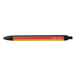 Flag of Germany Black Red Gold Personalised German Ink Pen