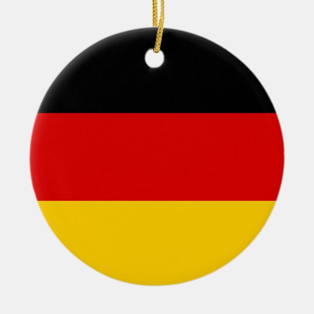 Flag of Germany Ceramic Tree Decoration (Front)