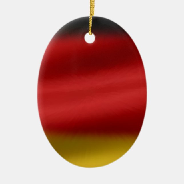 Flag of Germany Ceramic Tree Decoration (Front)