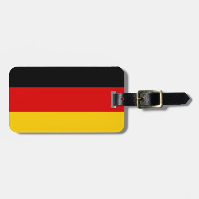 Flag of Germany Easy ID Personal Luggage Tag (Front Horizontal)