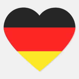 Flag of Germany Heart Sticker
