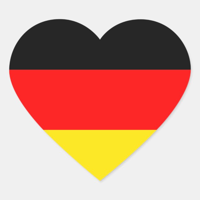 Flag of Germany Heart Sticker (Front)