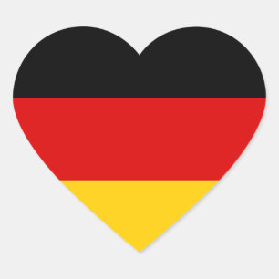 Flag of Germany Heart Sticker