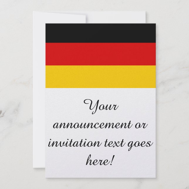 Flag of Germany Invitation (Front)