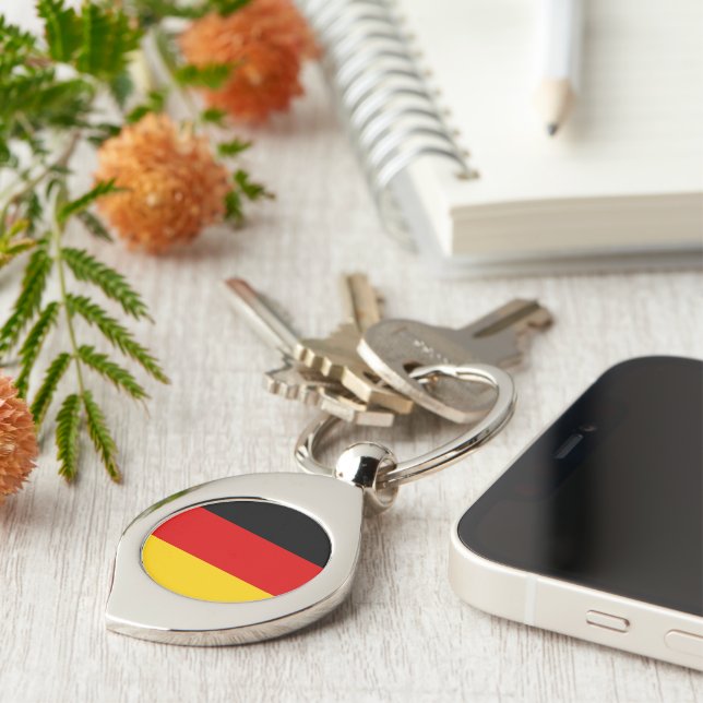 Flag of Germany Key Ring (Side)