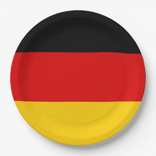 Flag of Germany or Deutschland Paper Plate