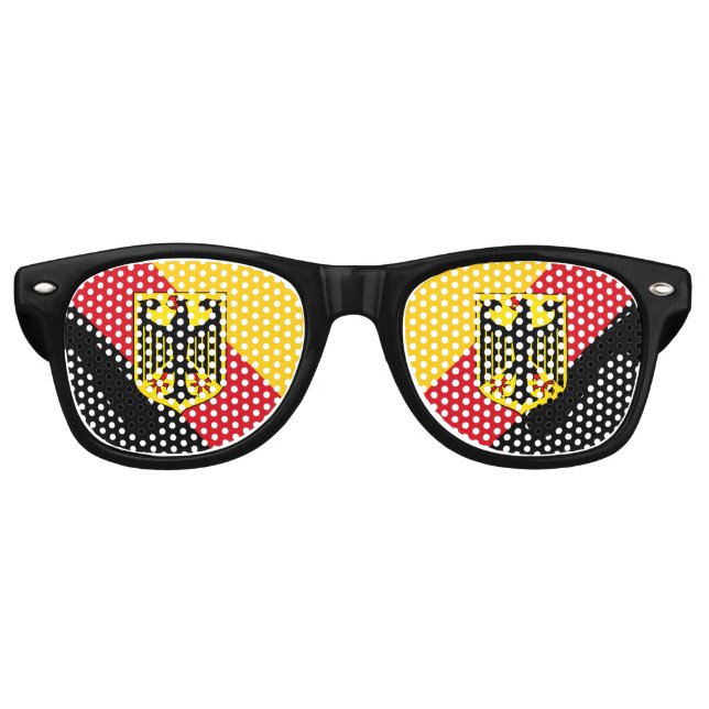 Flag of Germany Retro Sunglasses (Front)
