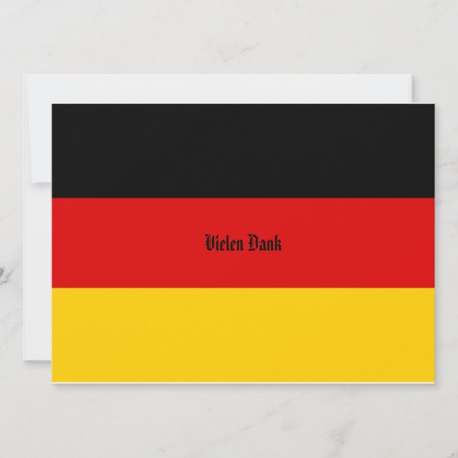 Flag of Germany Schwarz Rot Gold Personalised Invitation (Front)