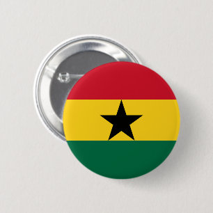 Flag of Ghana 6 Cm Round Badge