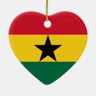 Flag of Ghana Ceramic Tree Decoration