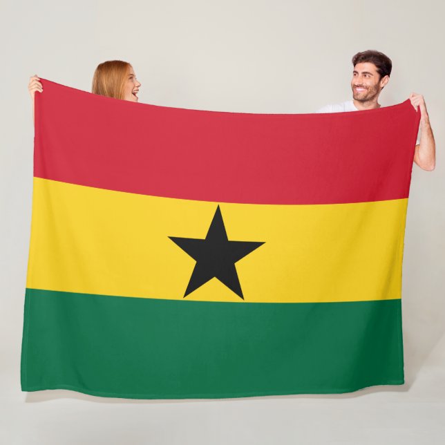 Flag of Ghana Fleece Blanket (In Situ)
