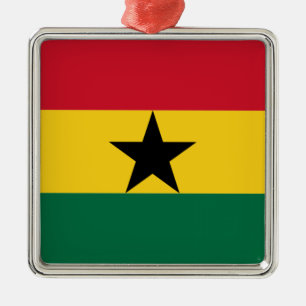 Flag of Ghana Metal Tree Decoration
